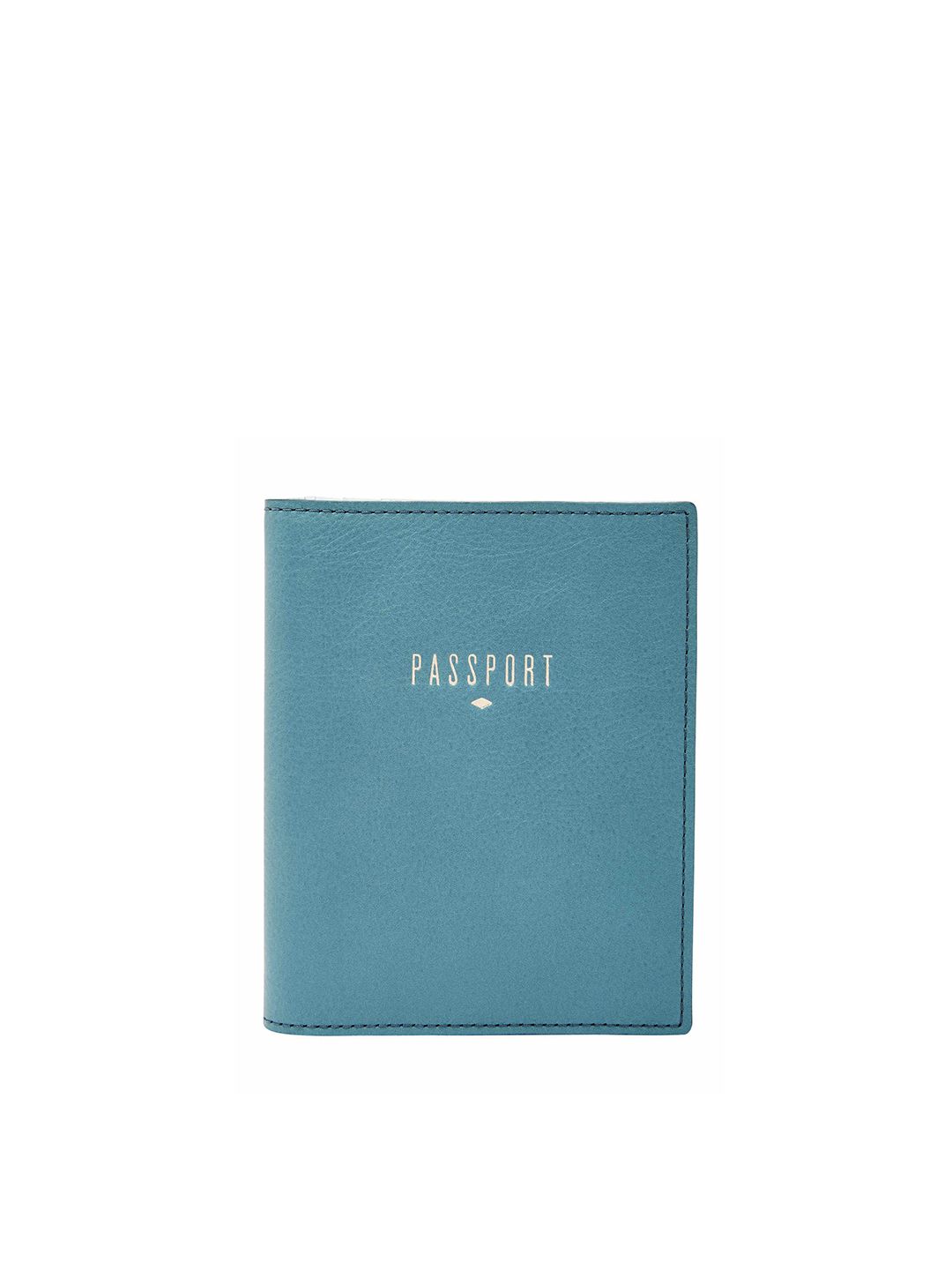 Fossil Women Teal Solid Leather Passport Holder Price in India