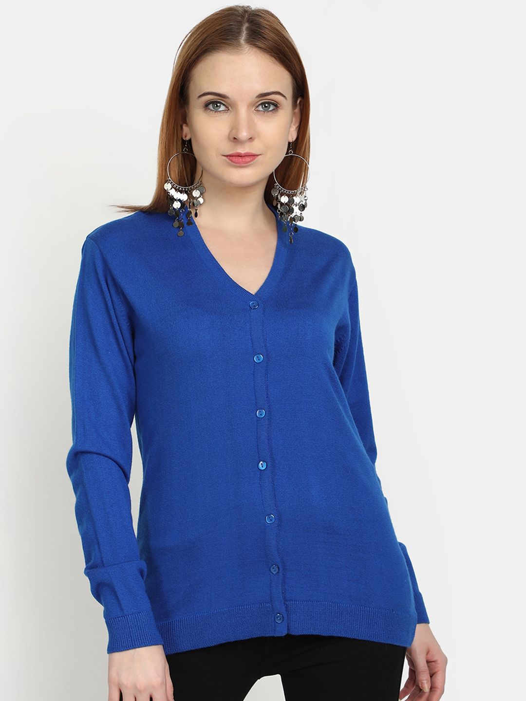 PICOT Women Blue Cardigan Price in India