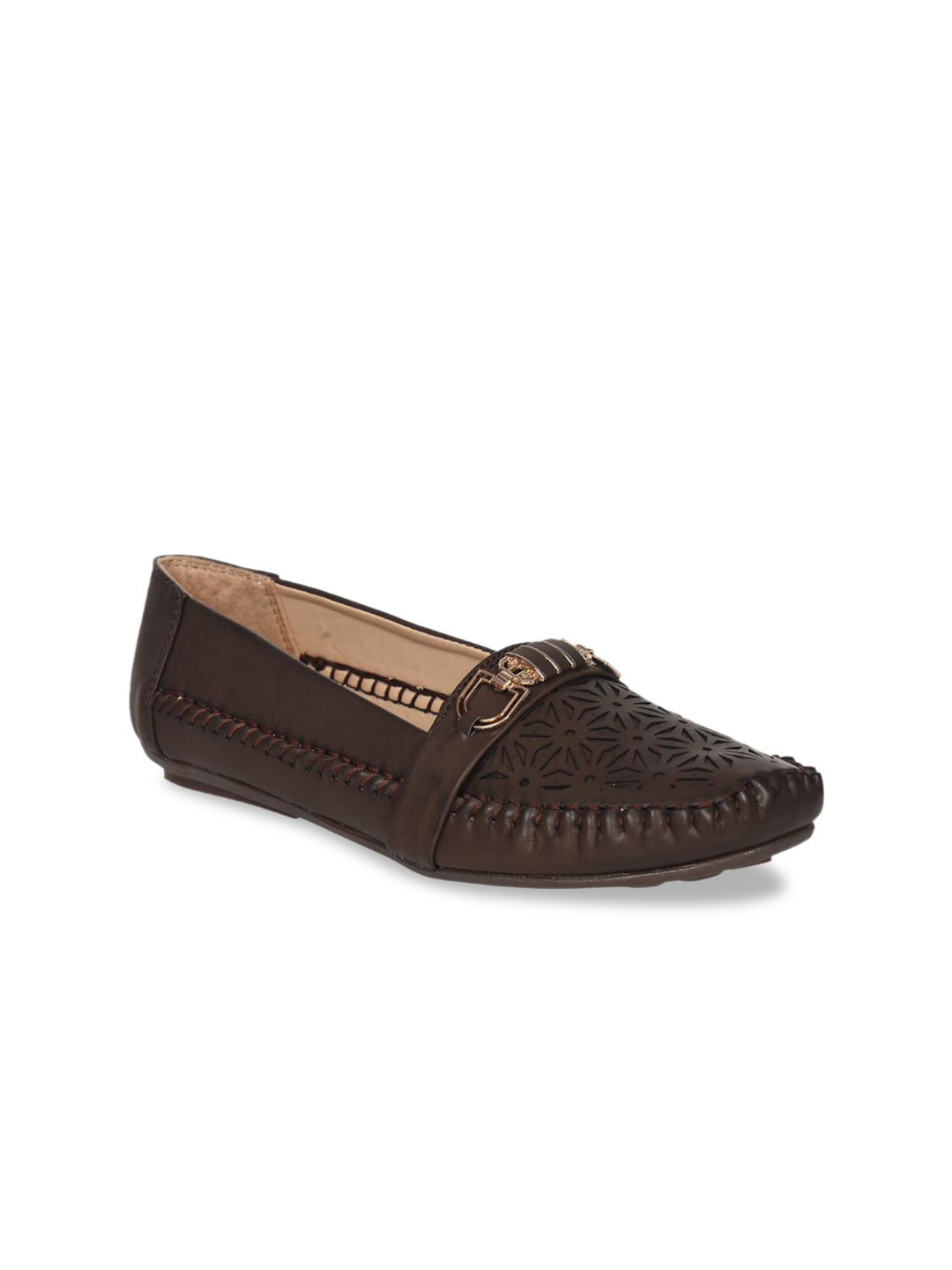 Ajanta Women Brown Formal Ballerinas