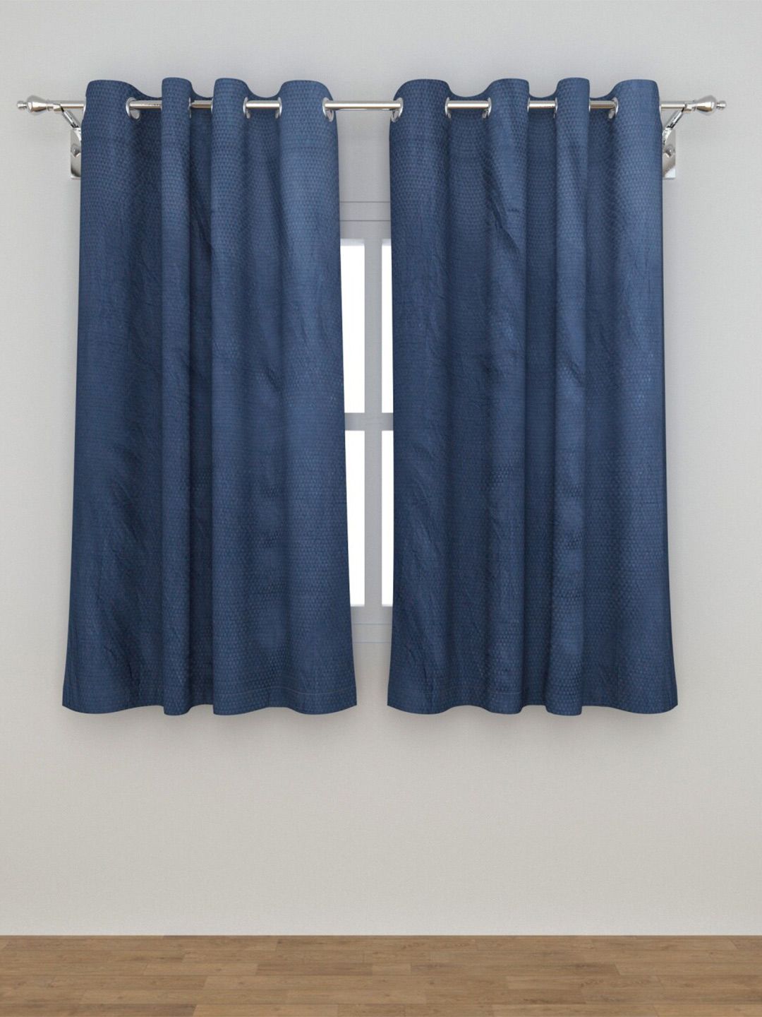 Home Centre Blue Set of 2 Black Out Window Curtain Price in India