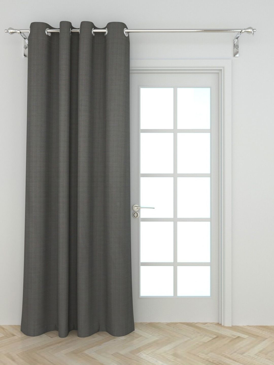 Home Centre Grey Semi-Blackout Door Curtain Price in India