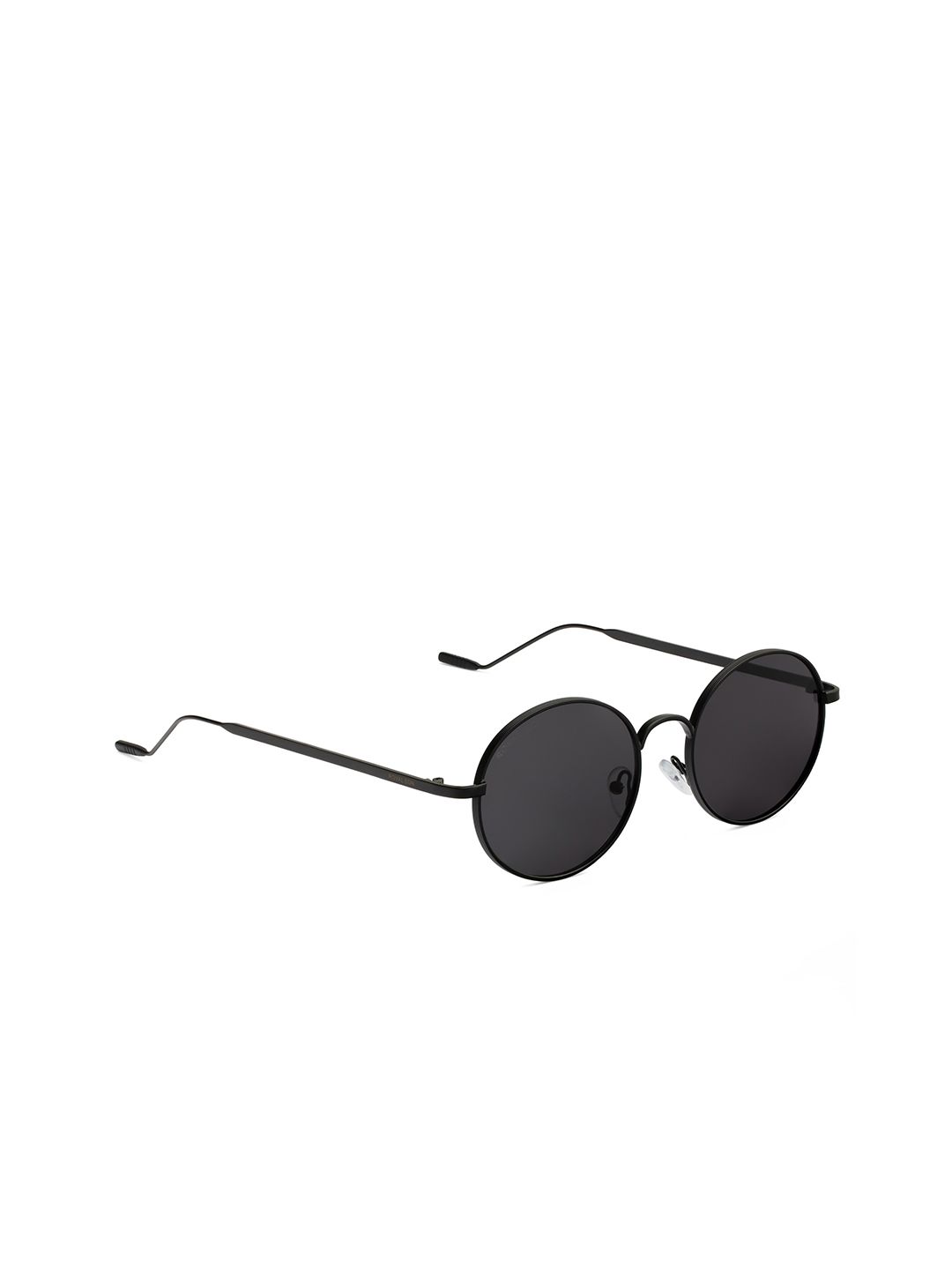 ROYAL SON Unisex Black Lens & Black Round Sunglasses with UV Protected Lens Price in India