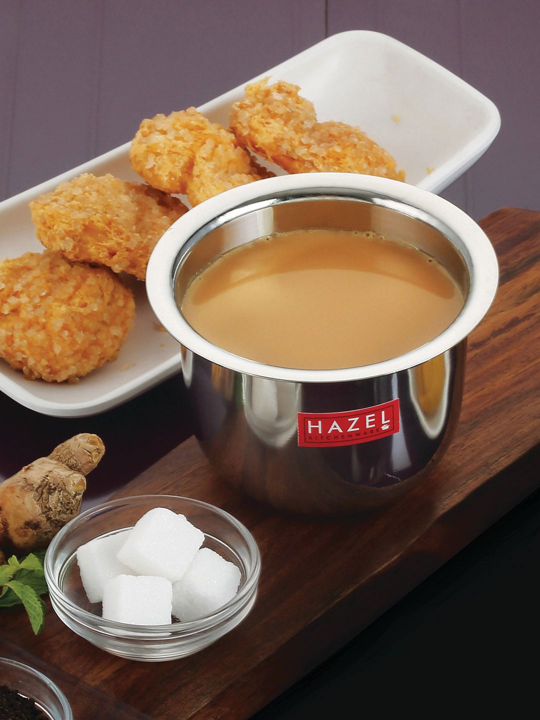HAZEL Silver-Toned Solid Stainless Steel Glossy Cup Price in India