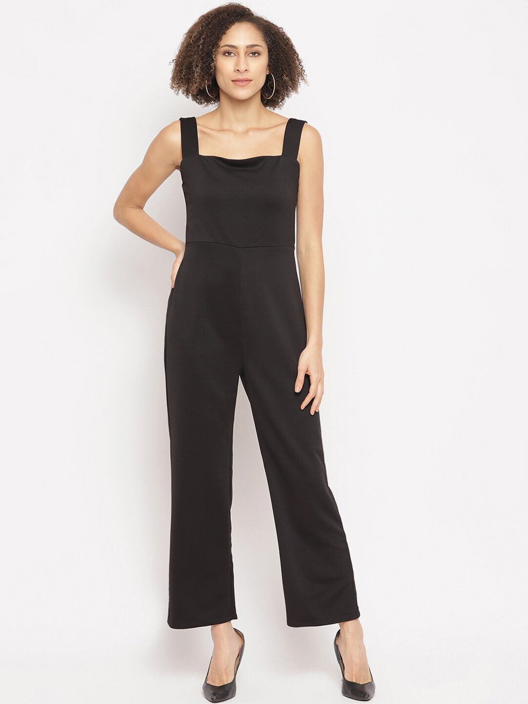 STALK Black Basic Jumpsuit Price in India