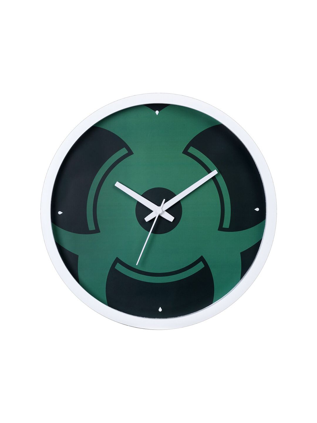 Bodh Design Green & Navy Blue Printed Contemporary Wall Clock Price in India