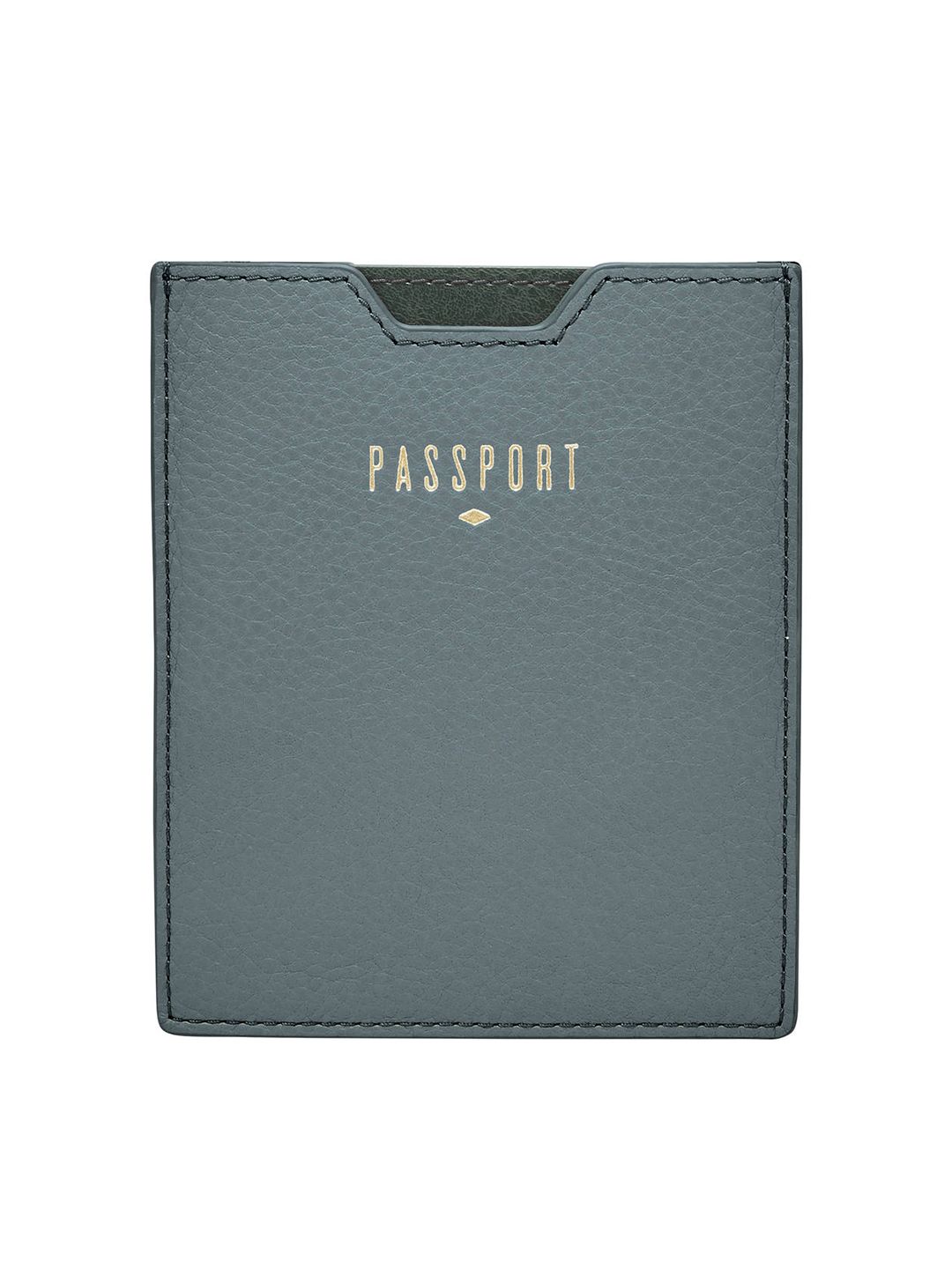 Fossil Women Blue Textured Leather Passport Holder Price in India