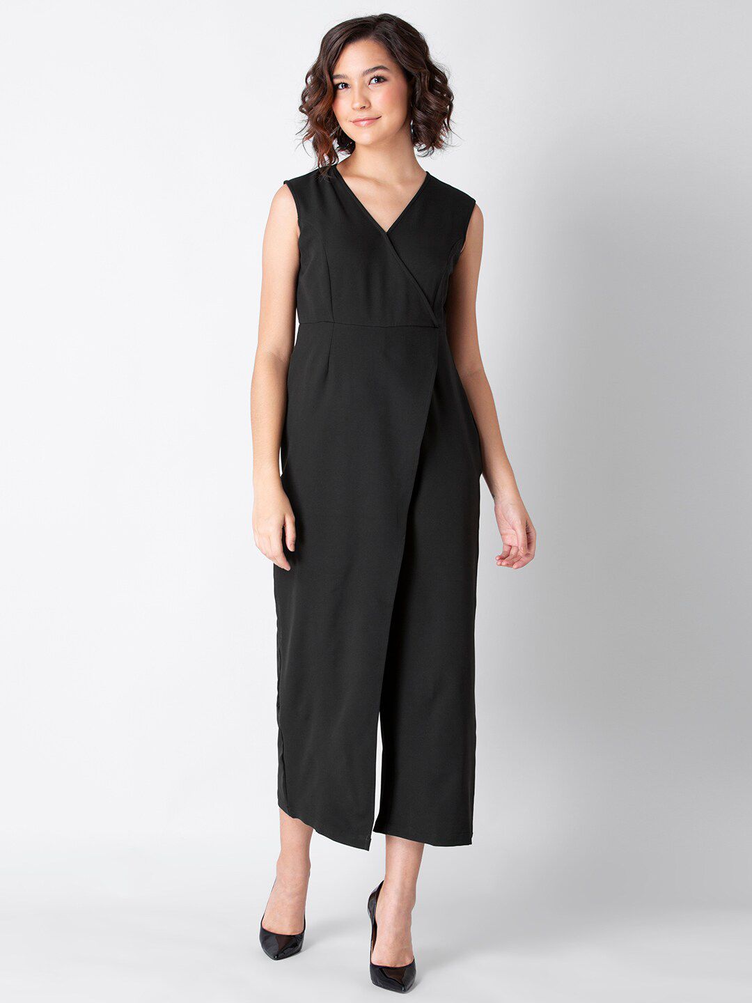 FabAlley Womens Black Culotte Jumpsuit Price in India