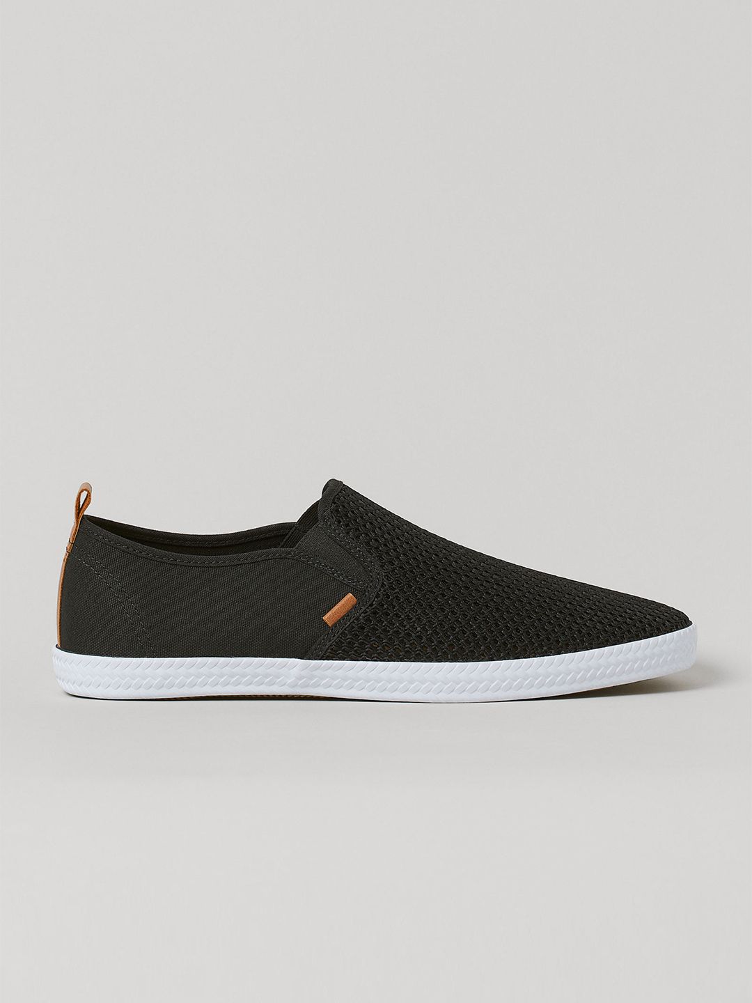 H&M Men Black Slip-On Trainers