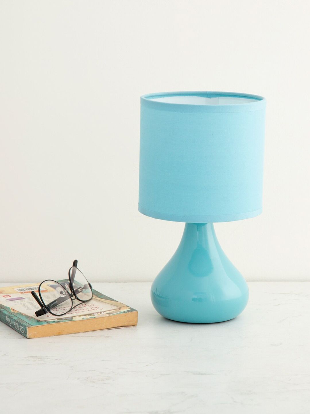 Home Centre Blue Contemporary Buffet Table Lamp Price in India