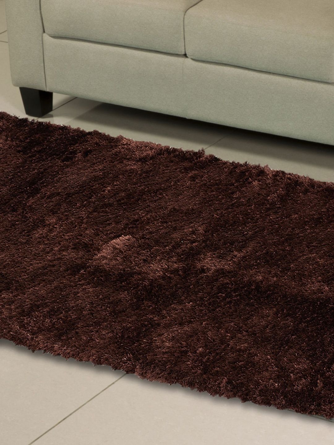 Home Centre Brown Textured Eyelash Area Anti-Skid Carpet Price in India