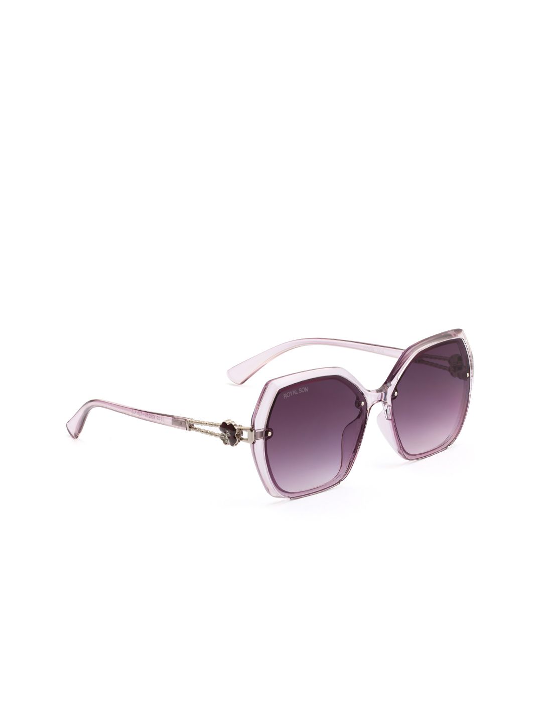 ROYAL SON Women Grey UV Protected Lens & Purple Butterfly Sunglasses CHIWM00115-C3 Price in India