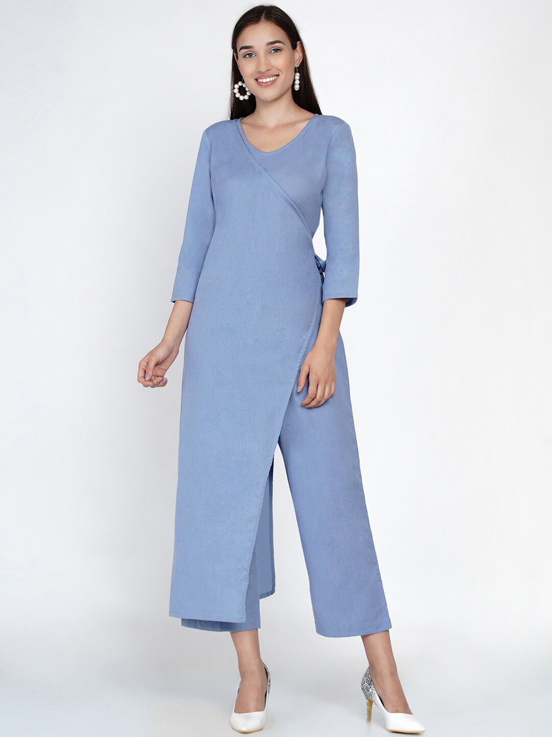 FABNEST Women Blue Basic Jumpsuit Price in India