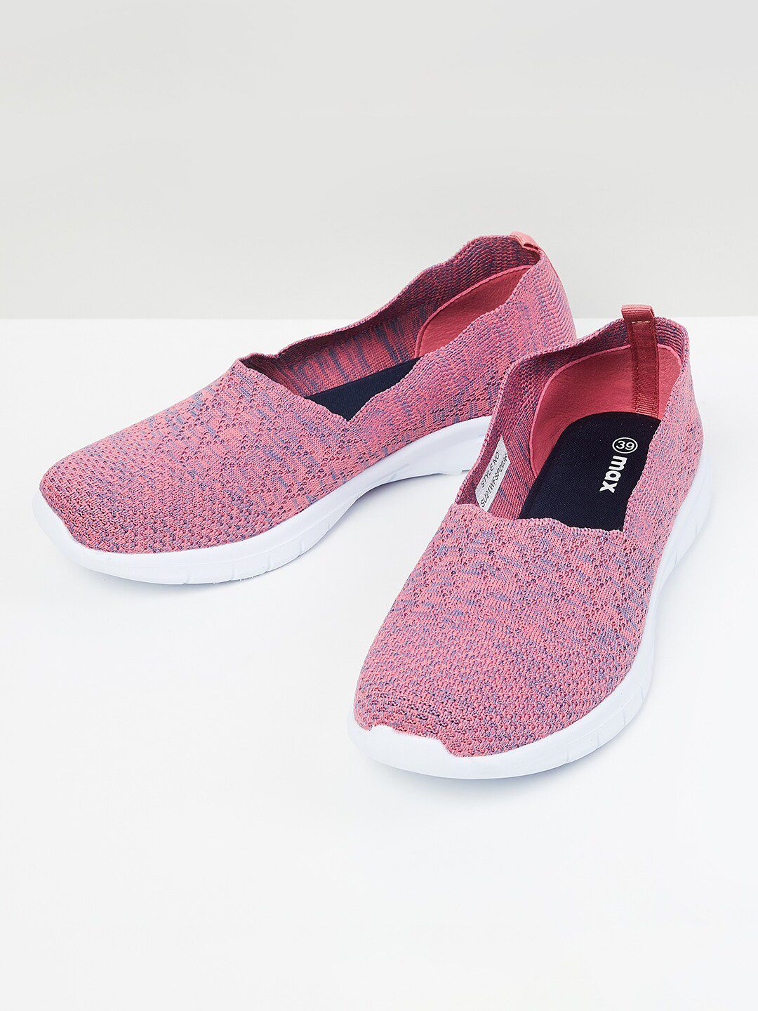 max Women Pink Textile Running Non-Marking Shoes Price in India