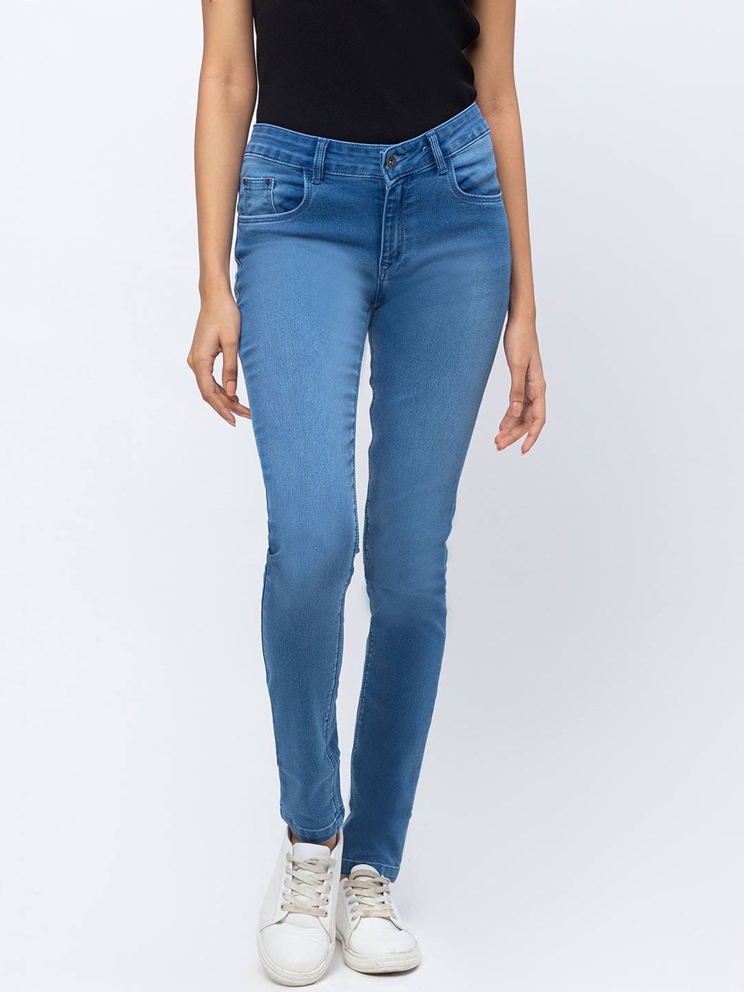 ZOLA Women Blue Slim Fit Light Fade Jeans Price in India