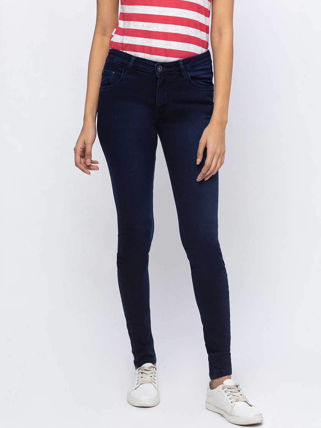 ZOLA Women Blue Mid-Rise Slim Fit Jeans Price in India