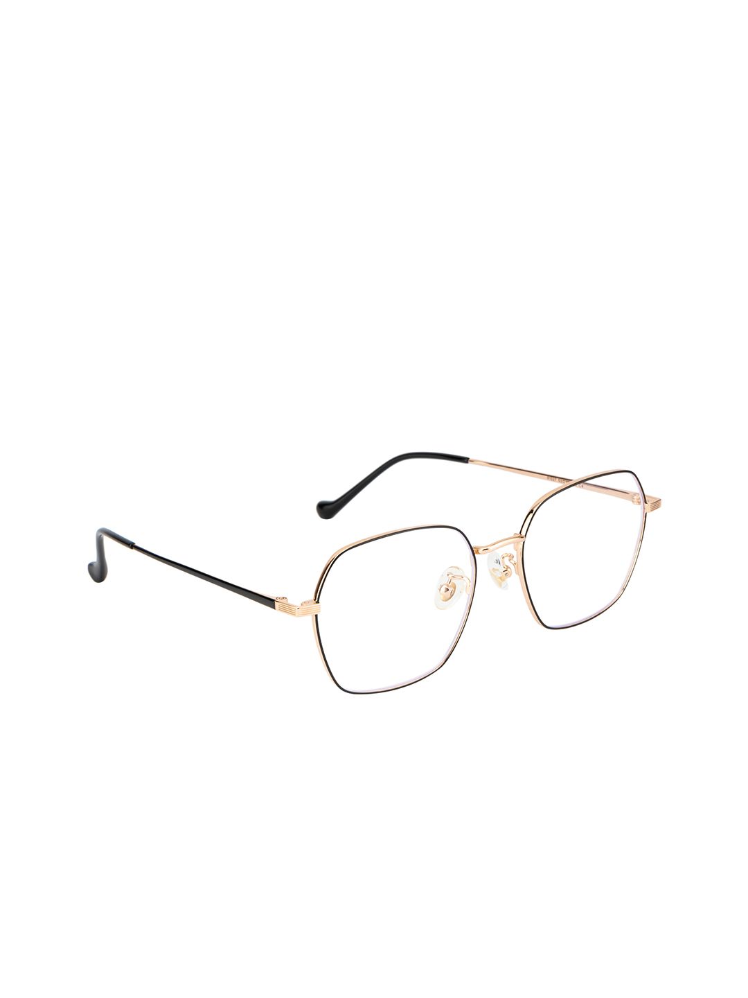 Ted Smith Adult Golden & Black Full Rim Square Frames TSI-81027_C4 Price in India