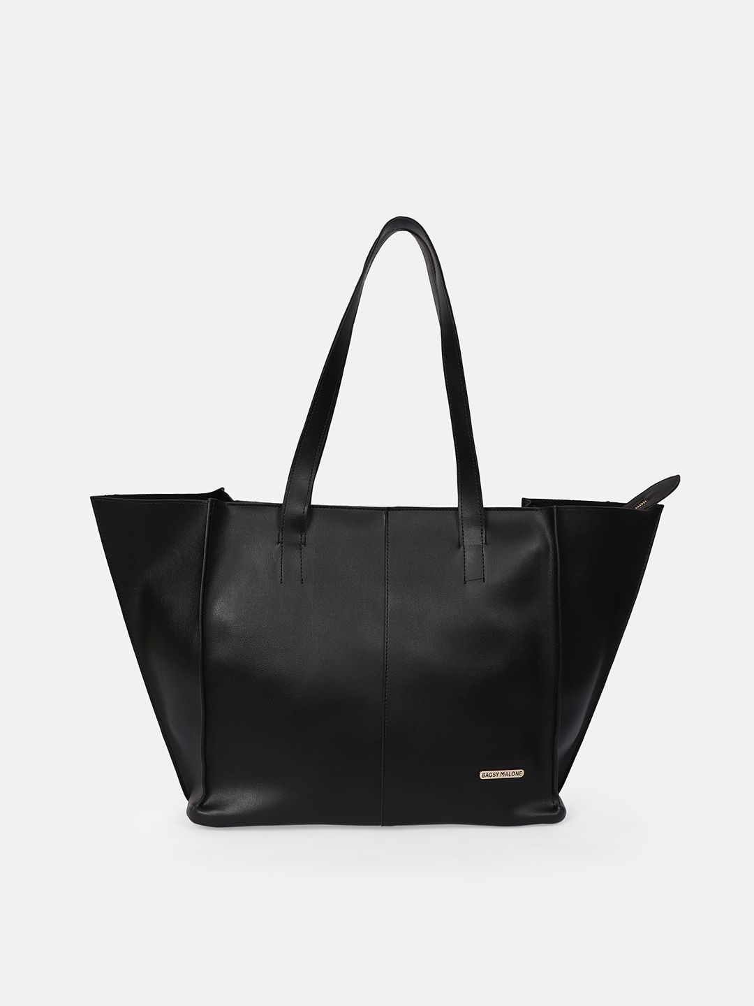 Bagsy Malone Black PU Shopper Shoulder Bag Price in India