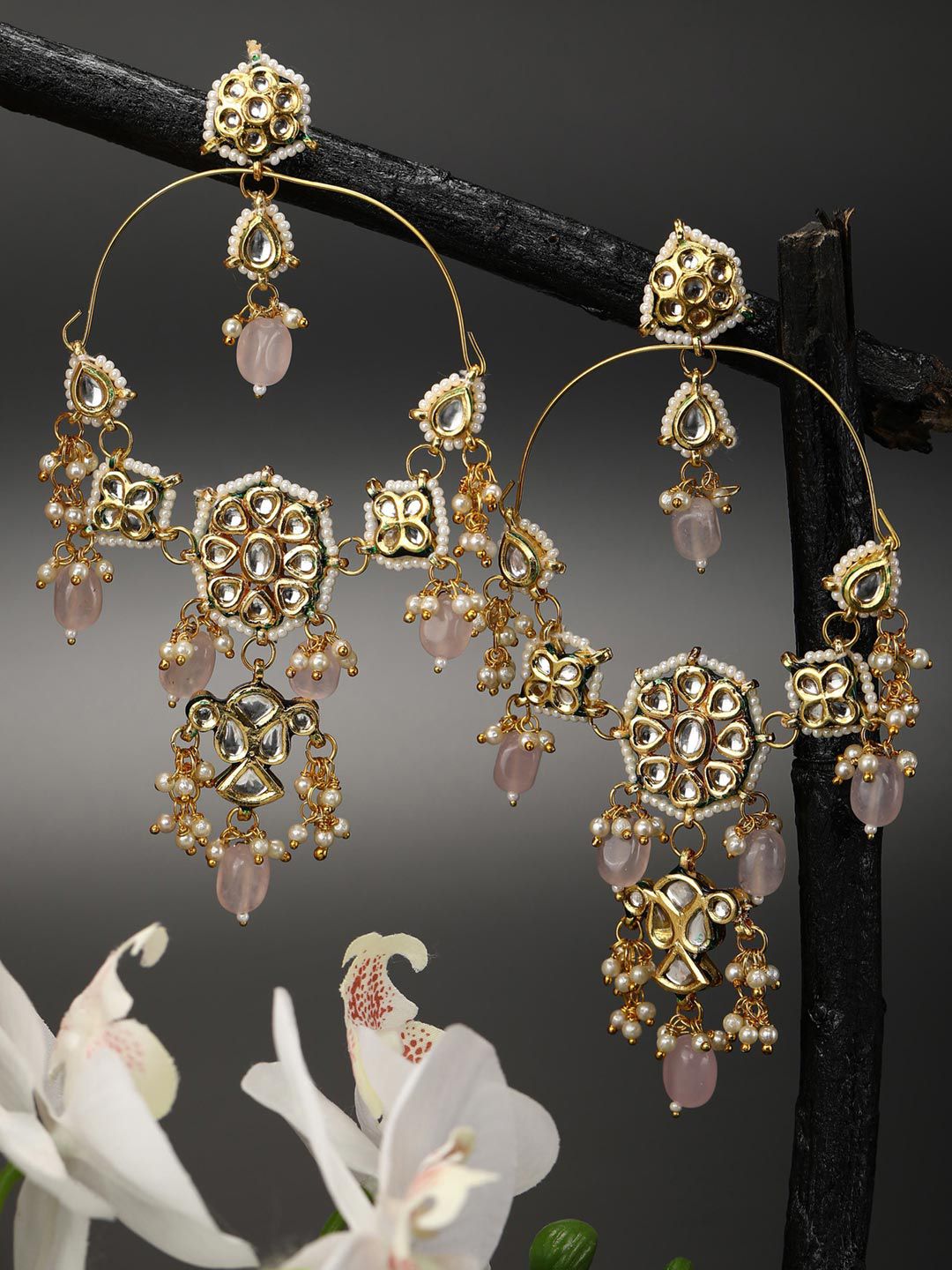 Priyaasi Gold Contemporary Drop Earrings Price in India