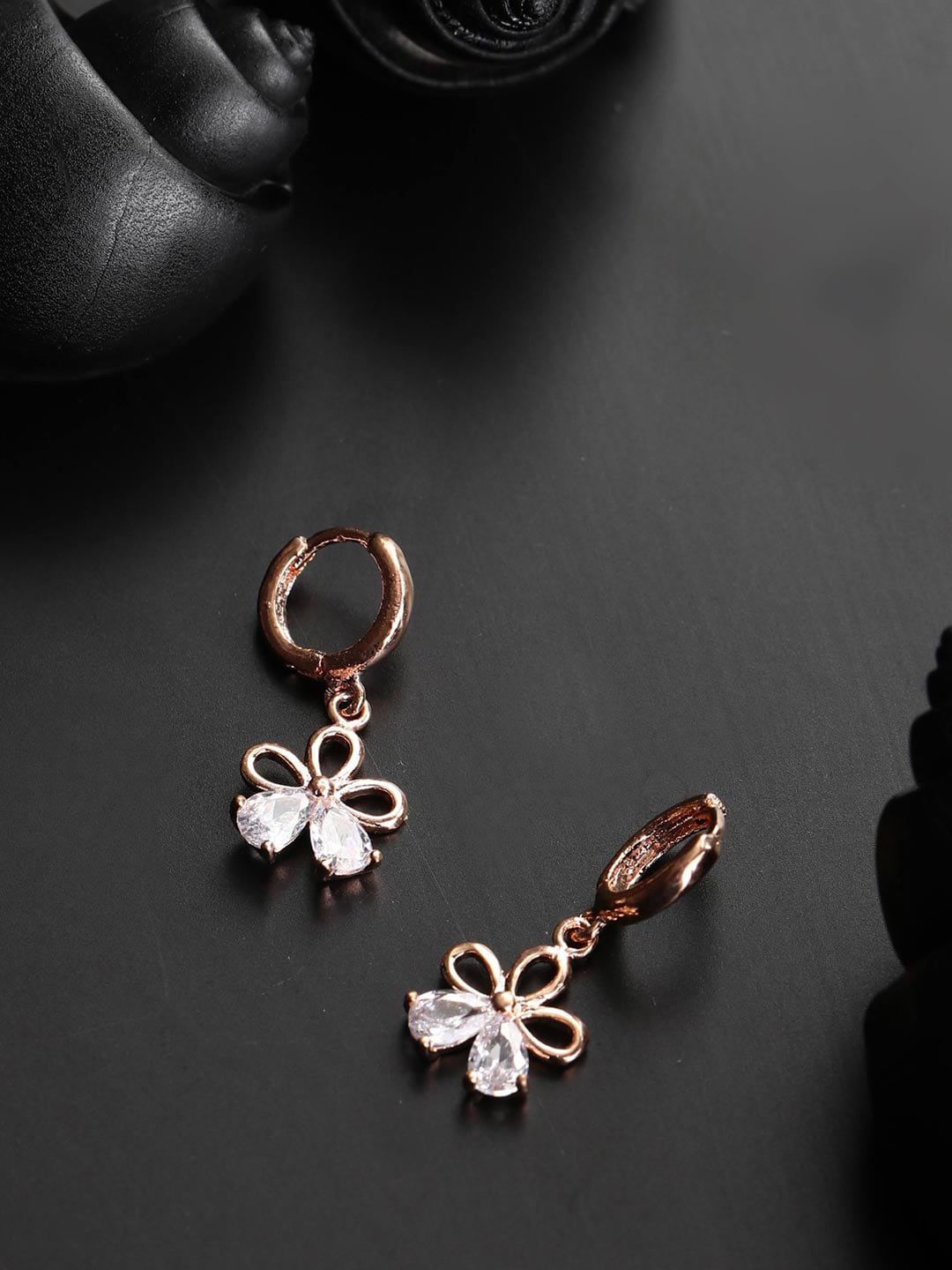 Priyaasi Rose Gold Contemporary Studs Earrings Price in India