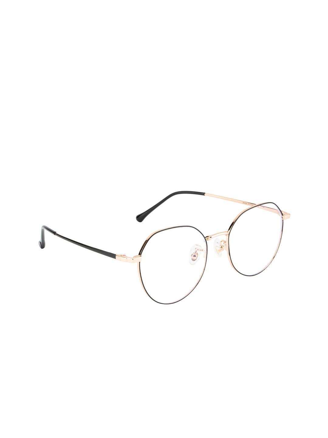 Ted Smith Unisex Gold Full Rim Round Frames Price in India