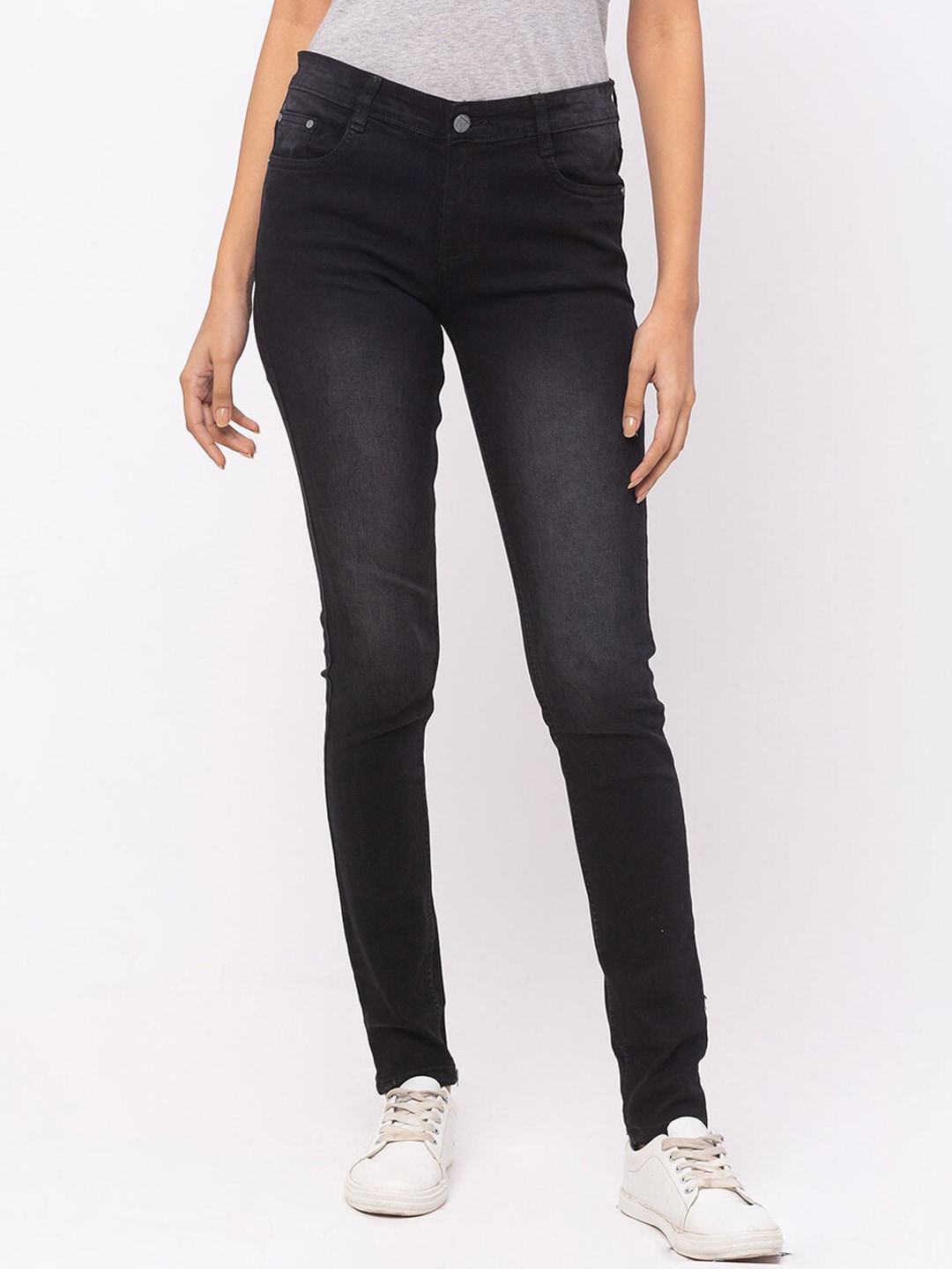ZOLA Women Black Skinny Fit Light Fade Jeans Price in India