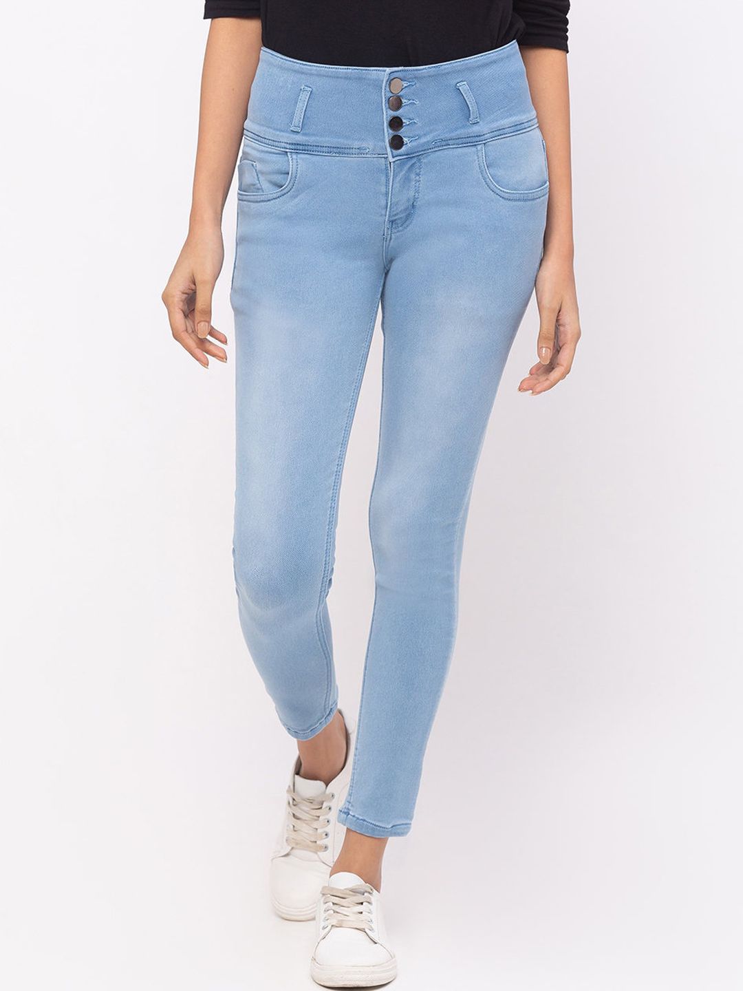 ZOLA Women Blue Slim Fit Light Fade Ankle-Length Jeans Price in India