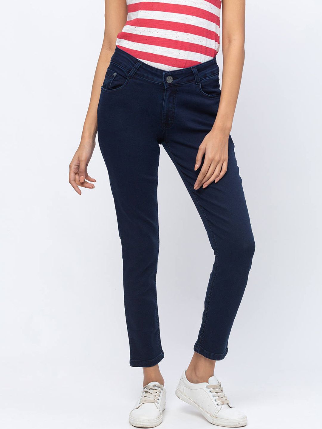 ZOLA Women Blue Pencil Fit Jeans Price in India
