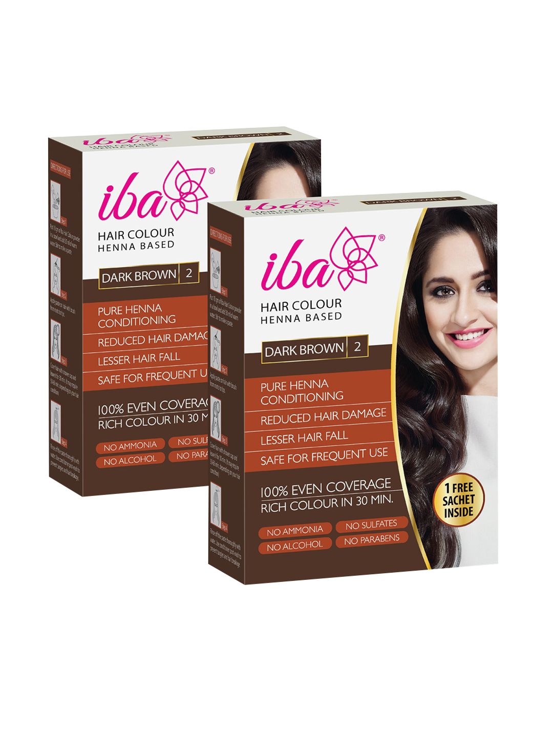 Iba Pack Of 2 Dark Brown Hair Color Price in India