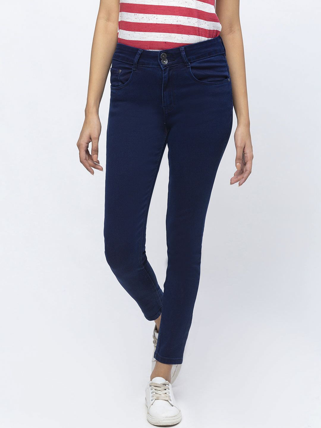 ZOLA Women Blue Ankle Length Slim Fit Jeans Price in India