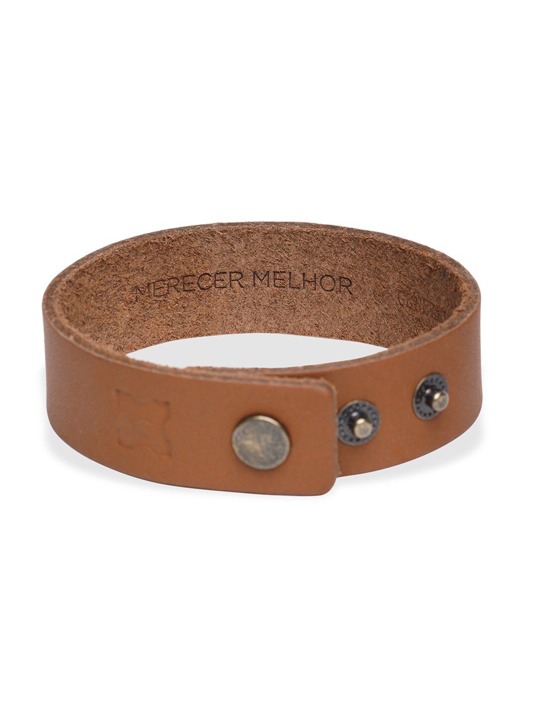 MERECER MELHOR Unisex Brown Leather Handcrafted Wraparound Bracelet Price in India
