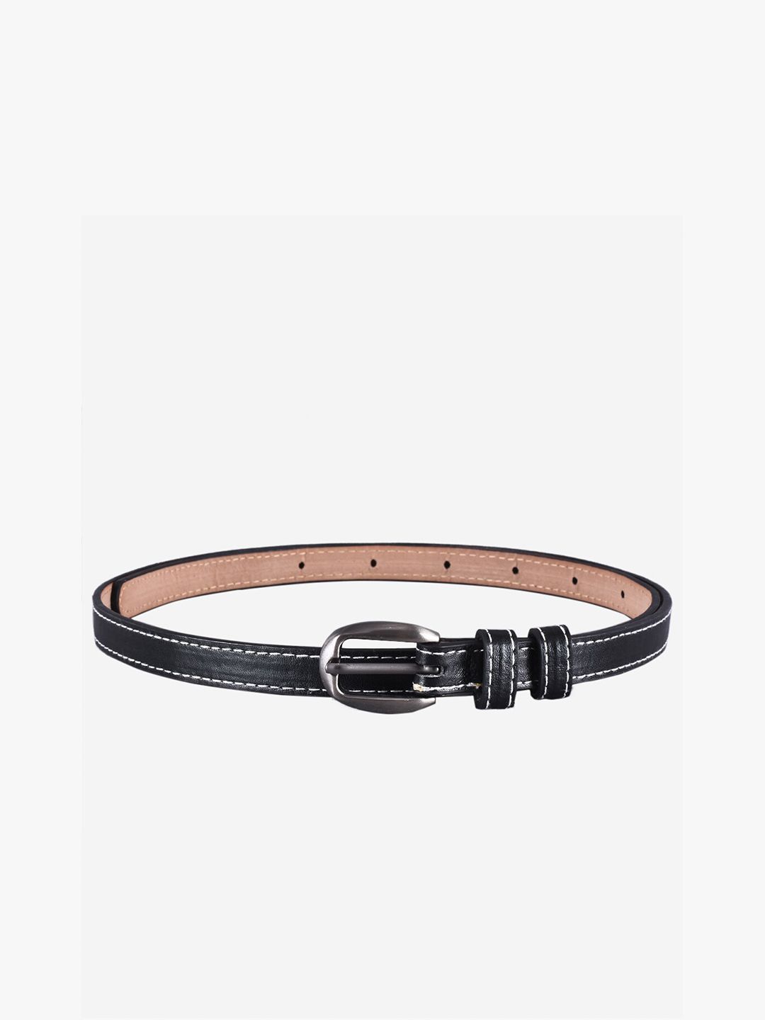 BuckleUp Women Black Textured Belt Price in India