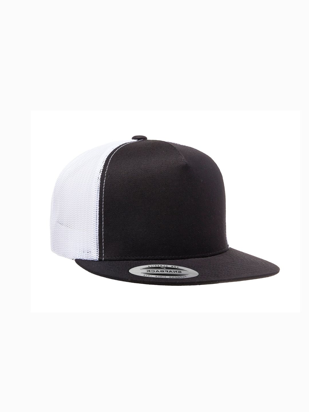 FLEXFIT Unisex Black & White Colourblocked Baseball Cap Price in India