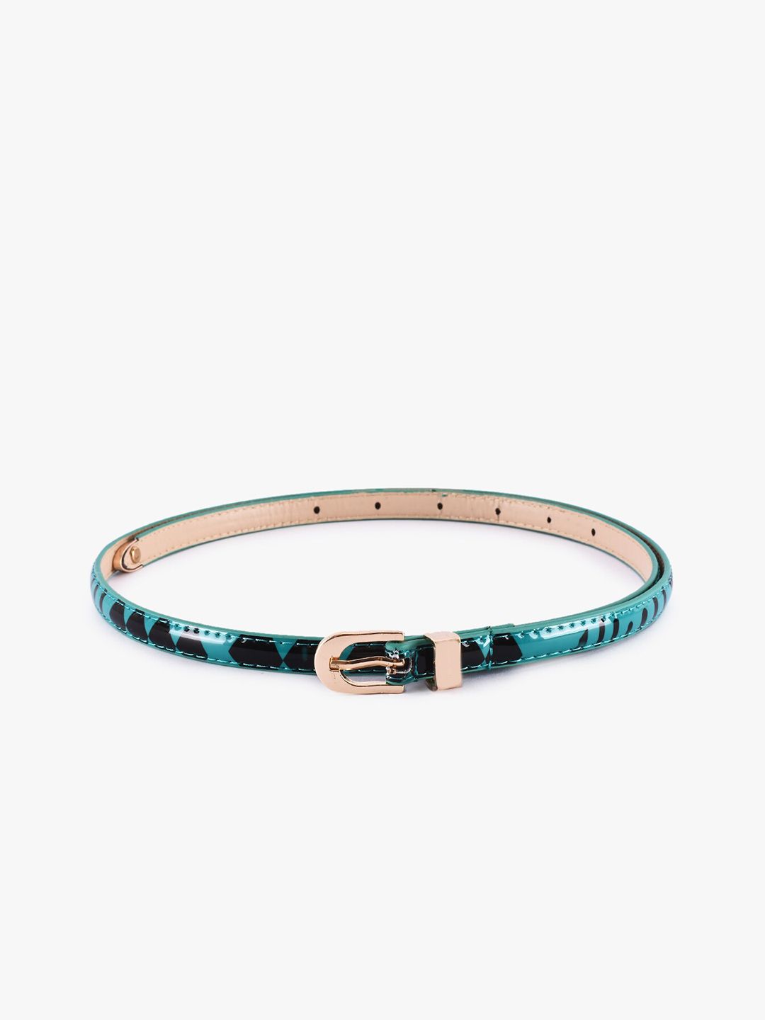 BuckleUp Women Teal Printed Belt Price in India