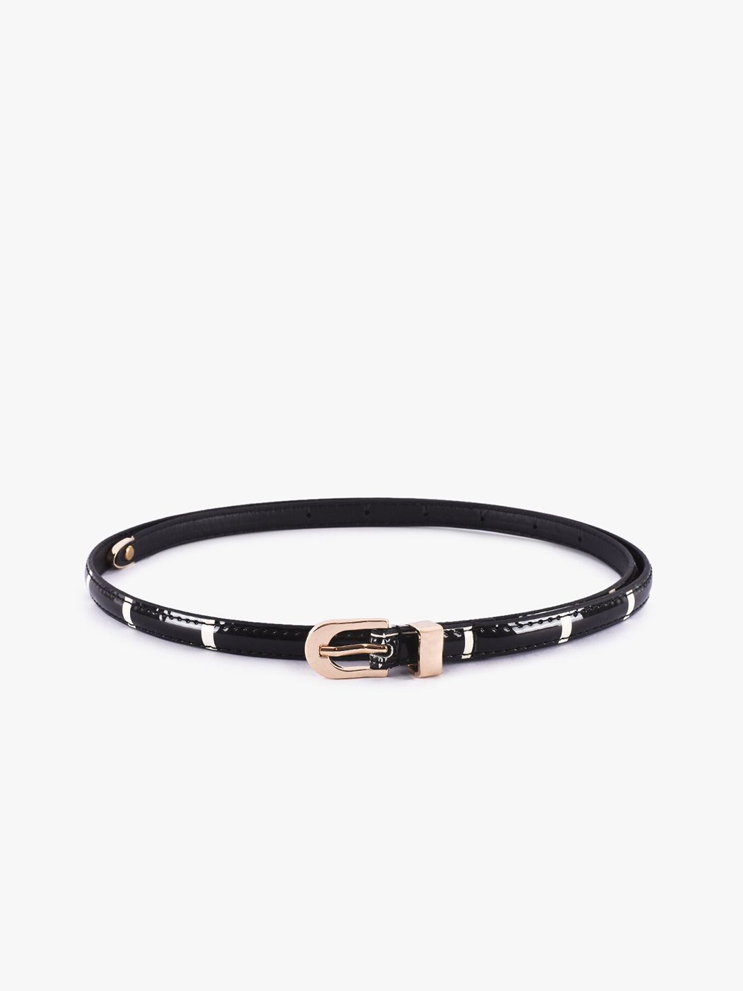 BuckleUp Women Black Printed Belt Price in India