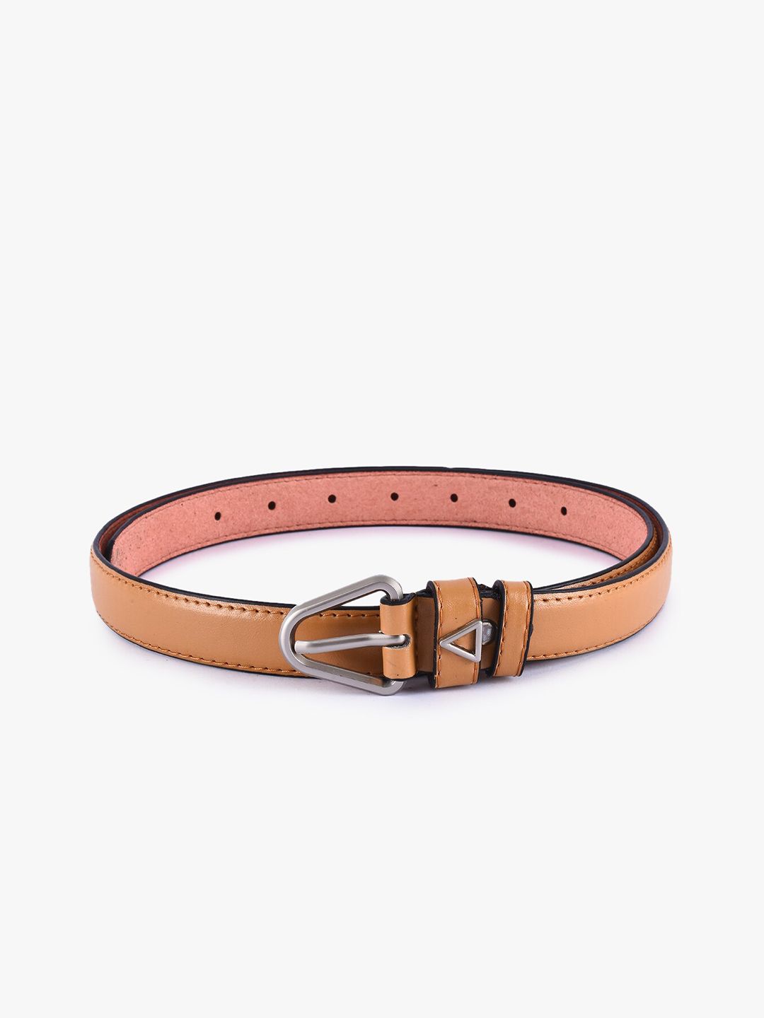 BuckleUp Women Tan Solid Belt Price in India