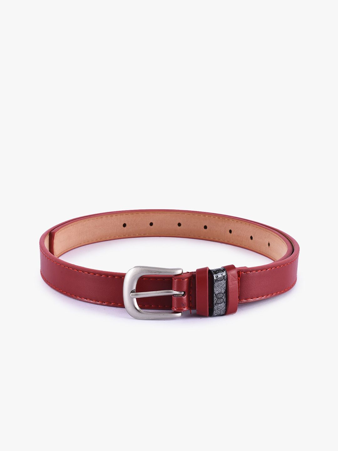 BuckleUp Women Red Solid Belt Price in India