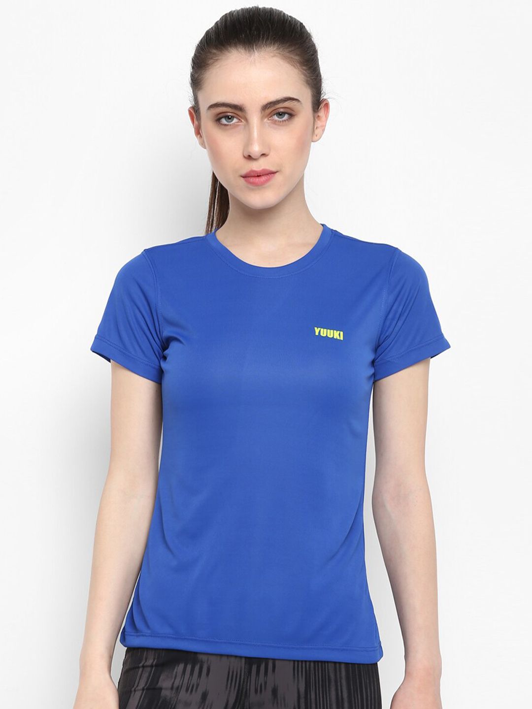 Yuuki Women Blue Slim Fit T-shirt Price in India