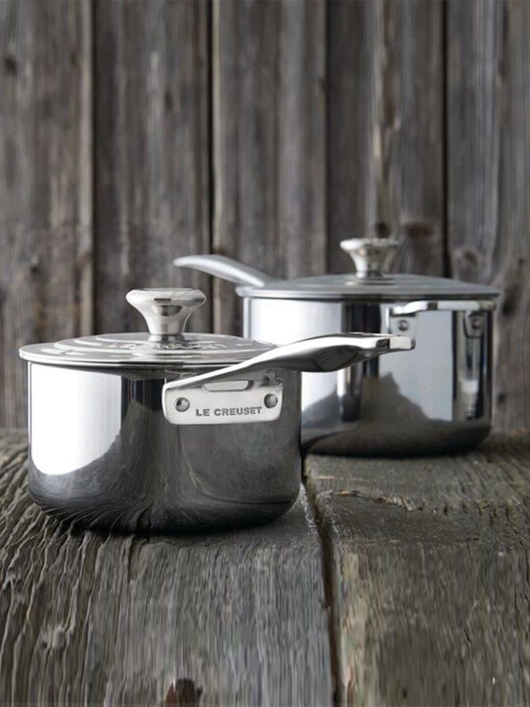 LE CREUSET Silver-Toned Solid Saucepan With Lid Price in India