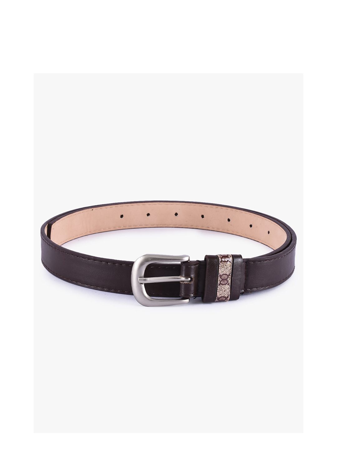 BuckleUp Women Brown Textured Belt Price in India