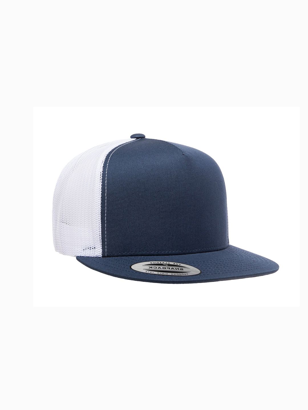 FLEXFIT Unisex Navy Blue & White Colourblocked Baseball Cap Price in India