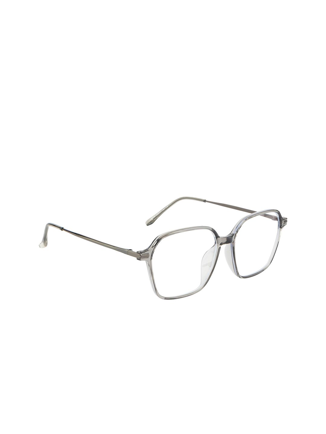 Ted Smith Unisex Grey & Transparent Full Rim Square Frames TSI-F004_C9 Price in India