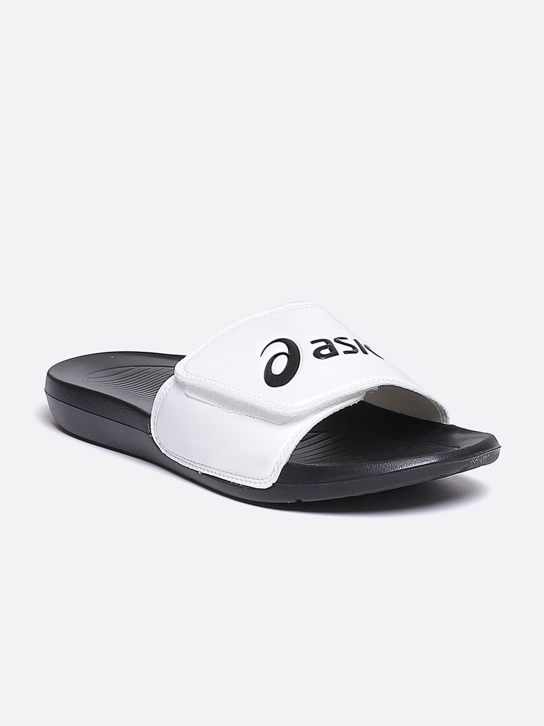 ASICS As002  Unisex Black  White Printed Sliders