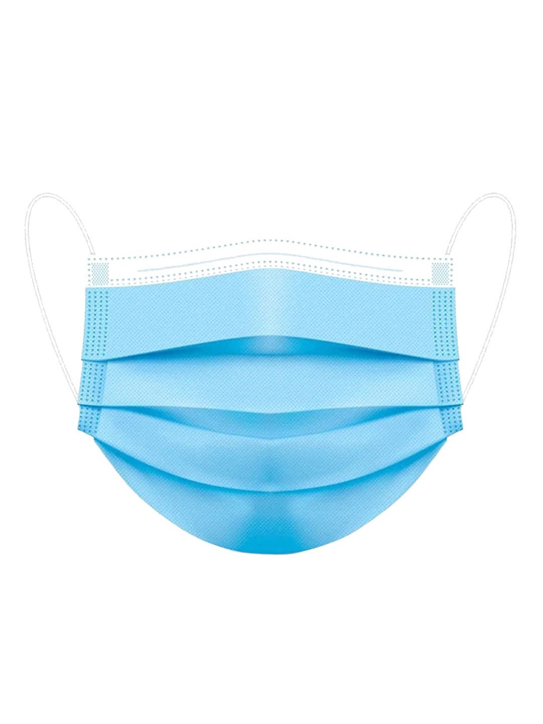 Lioncrown Unisex Set of 25 Blue Sold 3-Ply Disposable Surgical Masks Price in India