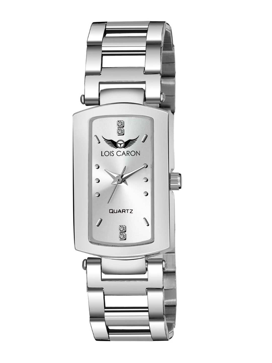 LOIS CARON Women Silver-Toned Dial & Silver Toned Analogue Watch MLC-4681 Price in India