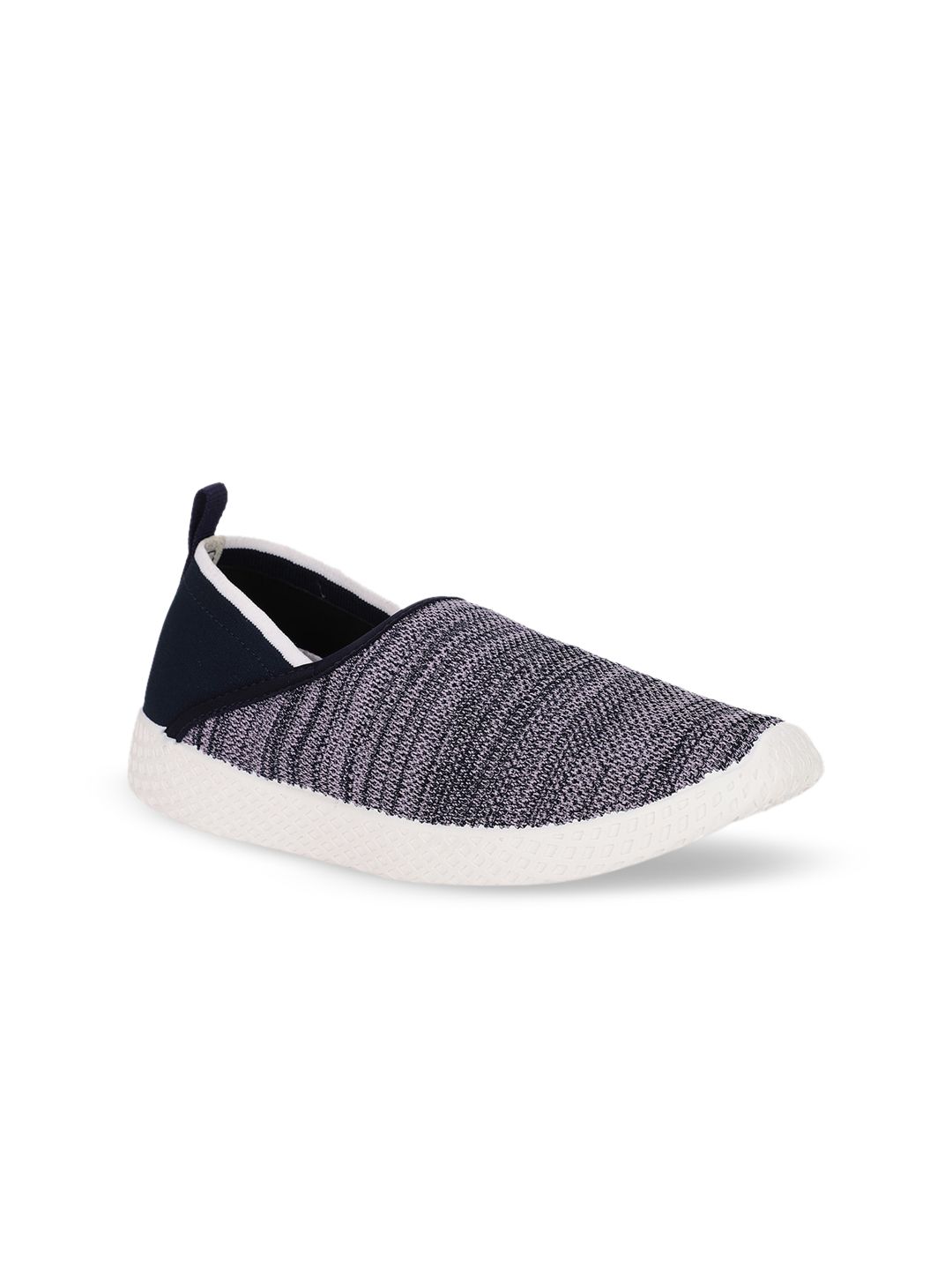 Bata Women Blue Woven Design Slip-On Sneakers Price in India