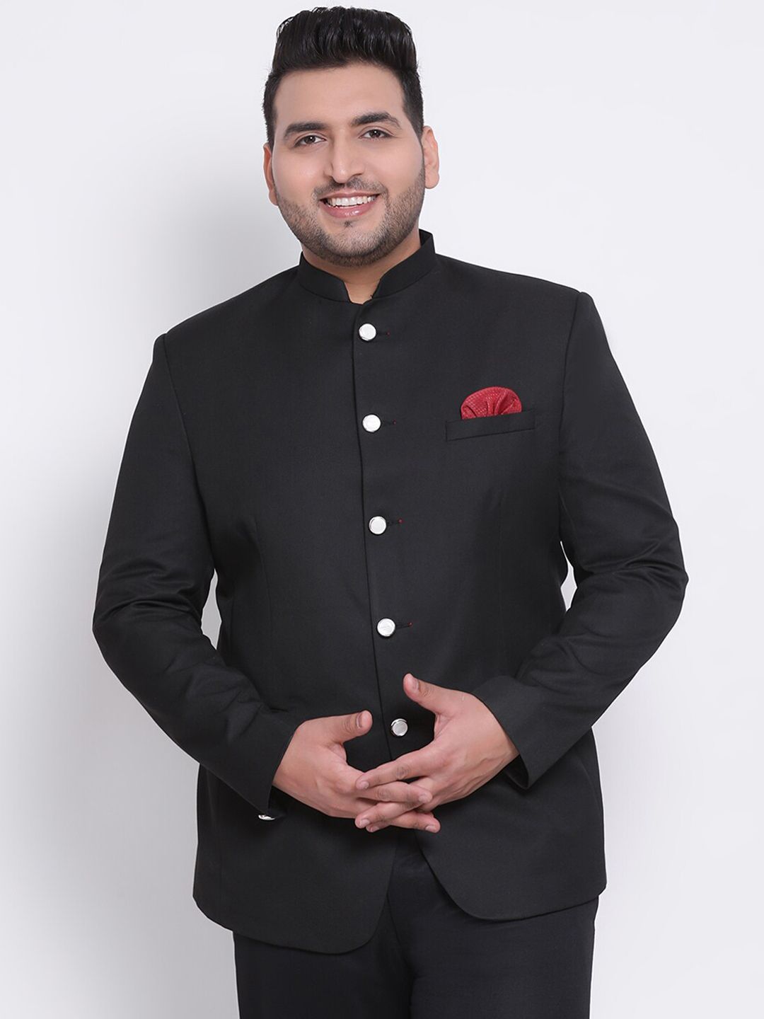 hangup trend Men Black Bandhgala Blazer