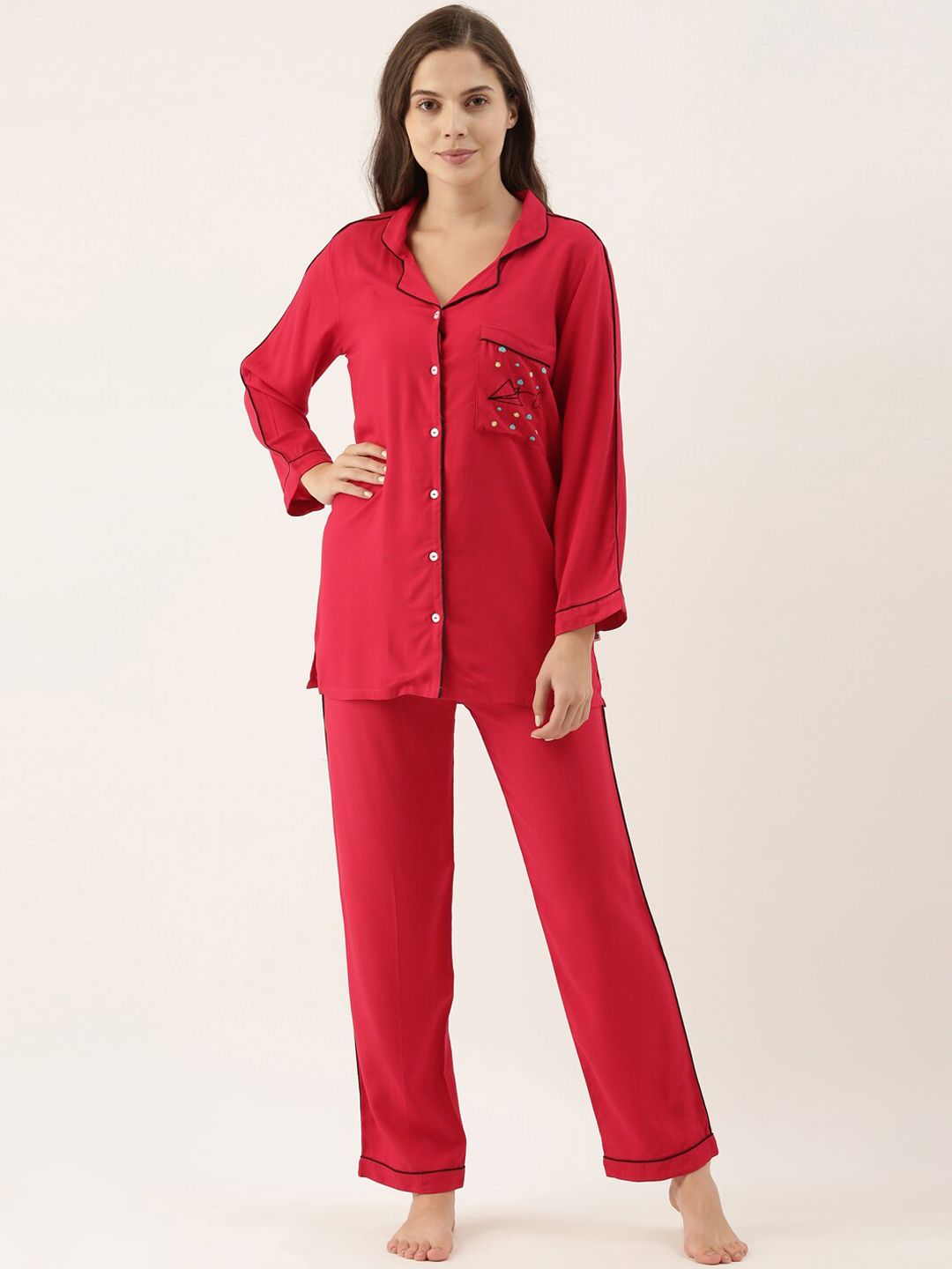 Bannos Swagger Women Red Night Suit Price in India