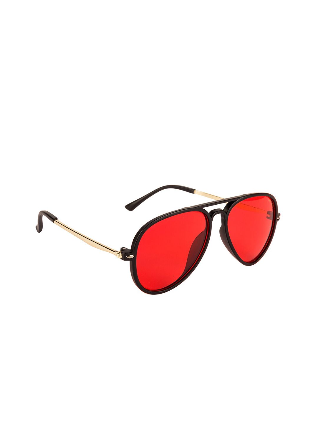 Voyage Unisex Red Lens & Black Aviator Sunglasses with UV Protected Lens Price in India