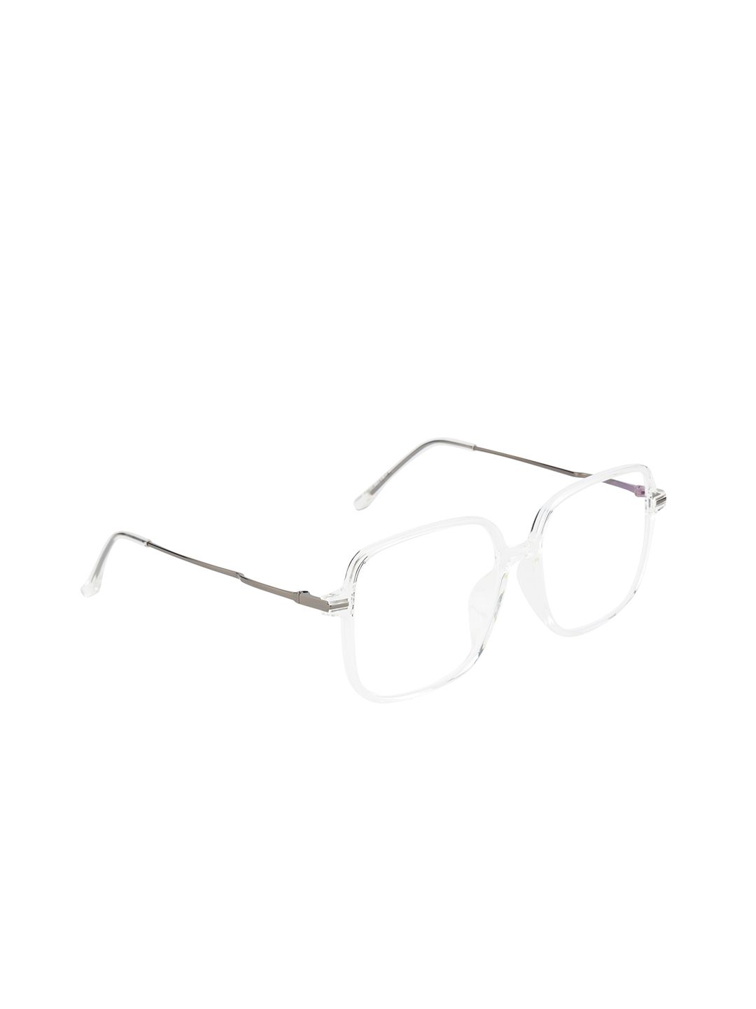 Ted Smith Unisex Transparent & White Full Rim Square Frames Price in India