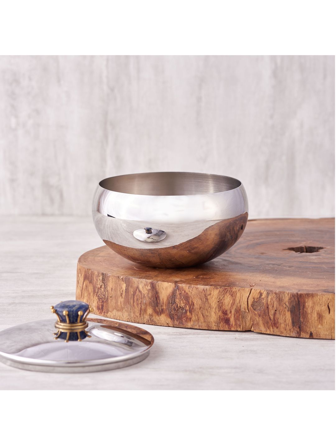 ARTTDINOX Silver-Toned Stainless Steel Royal Lapiz Small Serving Bowl Price in India